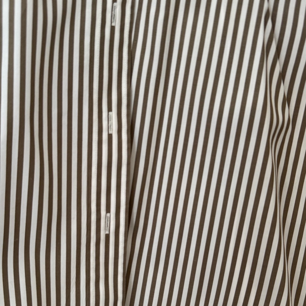 Toteme Women’s Brown and White Striped Cotton Poplin Shirt Euro Size 40 - Picture 6 of 13